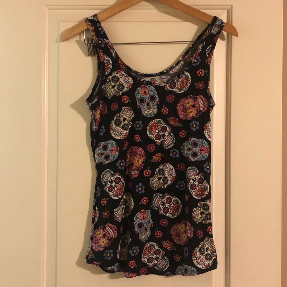 Sugar skulls tank top size L